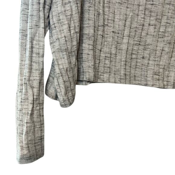 Lucky Brand Light Heather Gray Ribbed Blouse, Long Sleeve, Size XXL, NWT!! - Picture 6 of 7